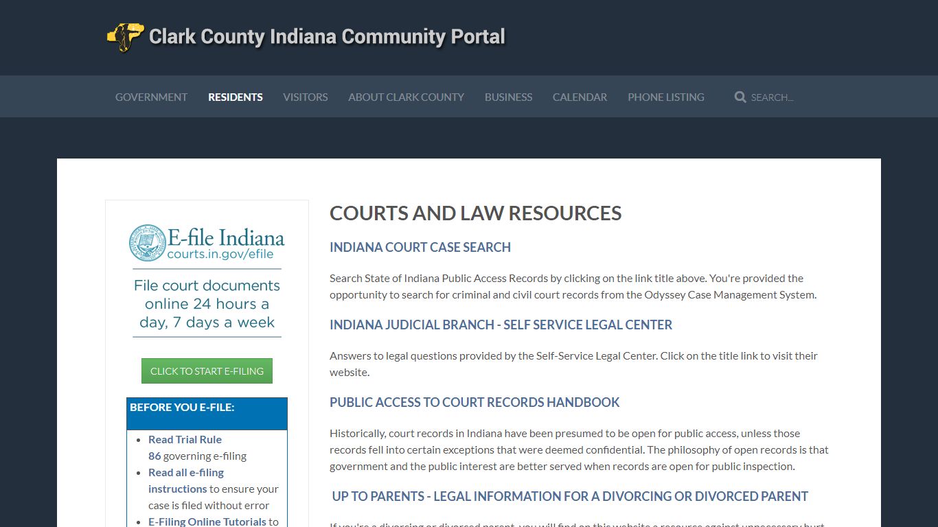 Courts and Law Resources - Clark County, Indiana